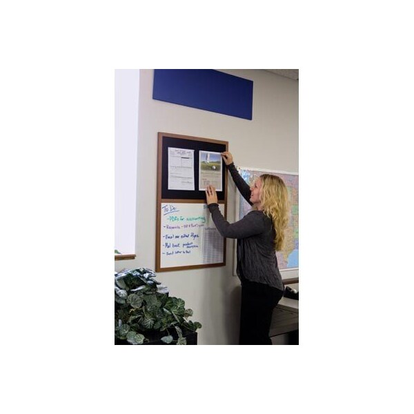 United Visual Products Board, 48x36, Walnut/Black UV703DEFAB-WALNUT-BLKPORC-CORK - main